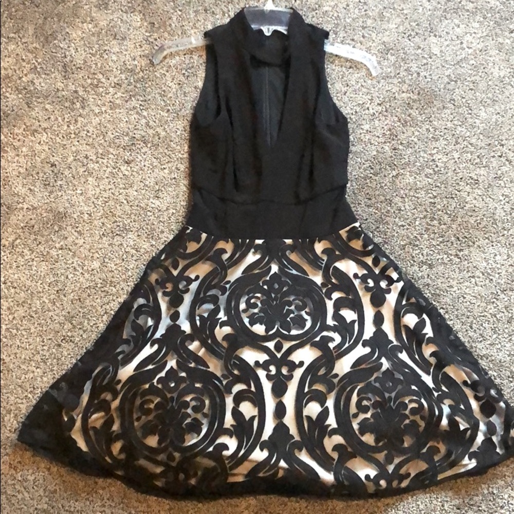 Xscape Fit and Flare Velvet Dress